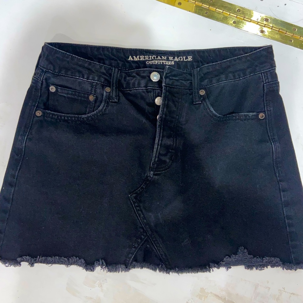 American Eagle Jean Black Skirt